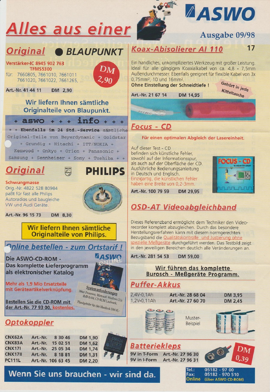 Burosch - Mäßgeräte Programm 09.1998
